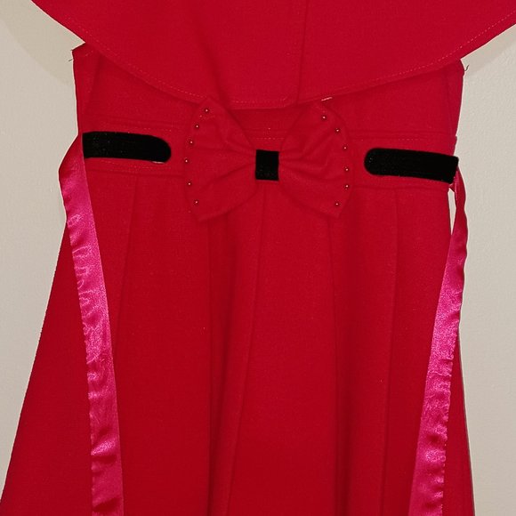 Girls Winter Dress with over the shoulders capelet. - Picture 3 of 4